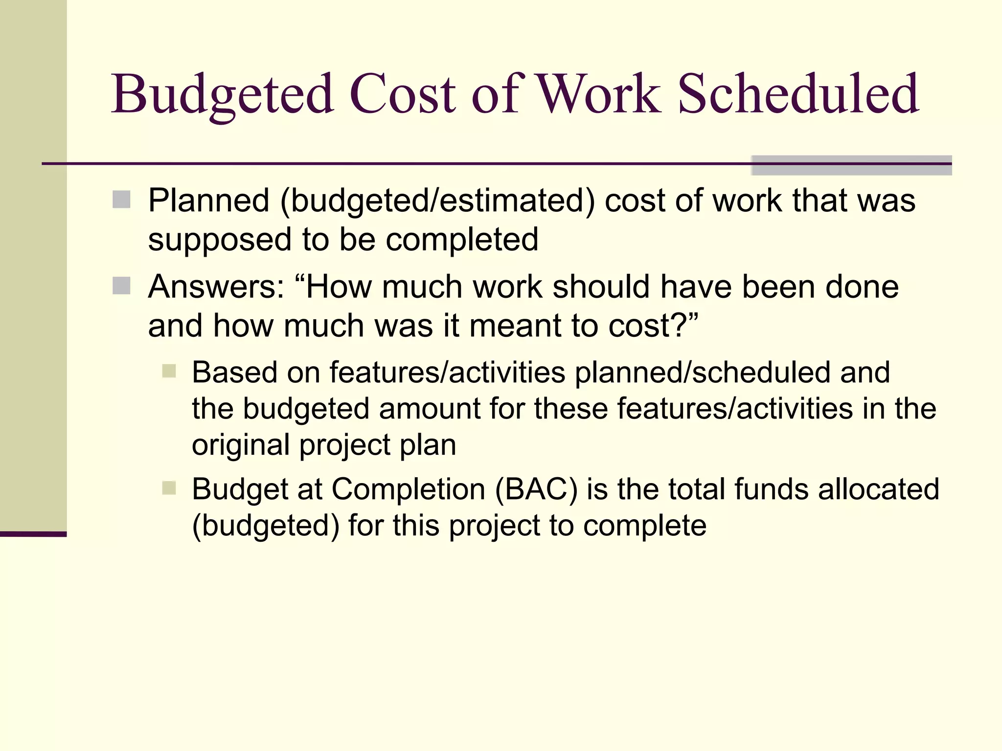 Project Monitoring and Control