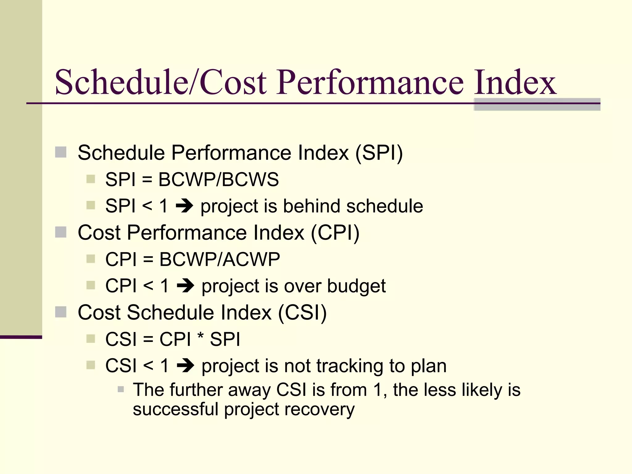 Project Monitoring and Control