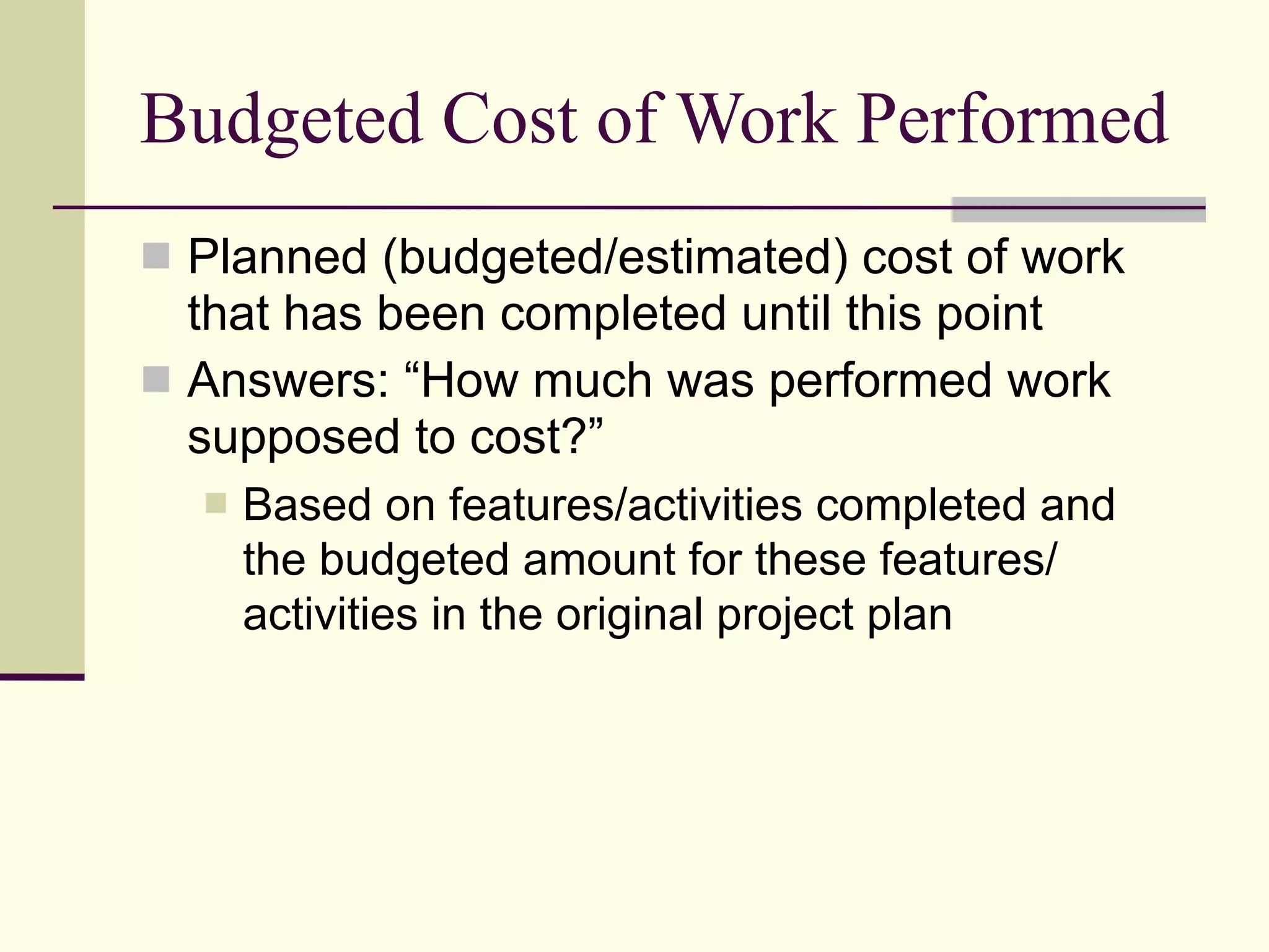 Project Monitoring and Control