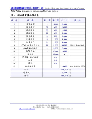 Eva Web Site Creation