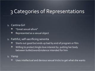 3 Categories of Representations

1. Cantina Girl
    “Great sexual allure”
    Represented as a sexual object

1. Faithf...