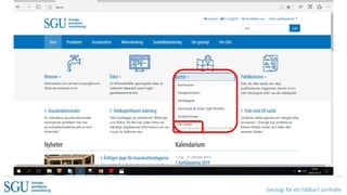 Geologi för ett hållbart samhälle
 