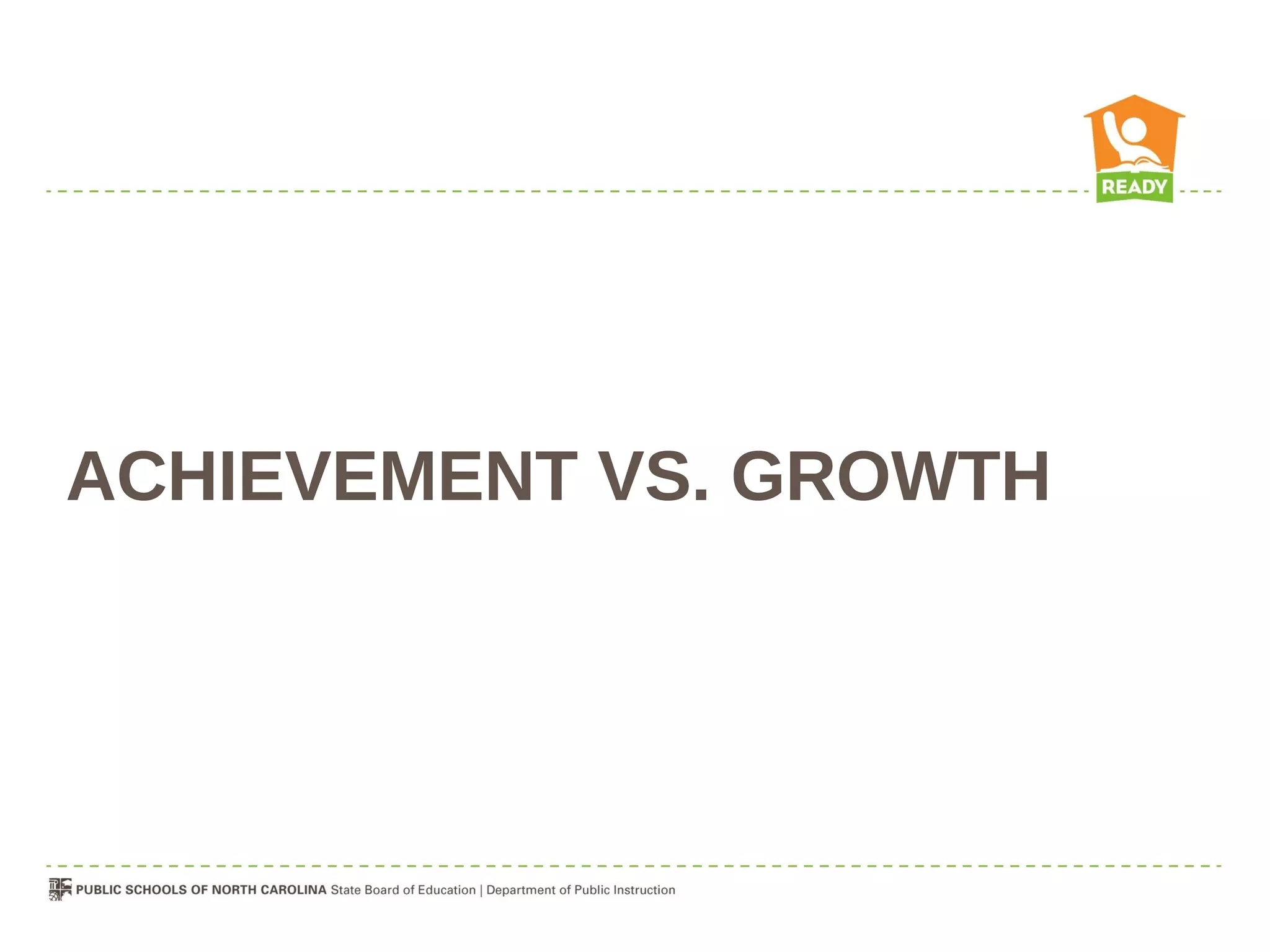ACHIEVEMENT VS. GROWTH
 