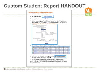 Custom Student Report HANDOUT
 