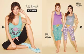 $24.990
$24.990
$24.990
P I J A M A
R E F 4 2 8 3 7
ALGODÓN / TALLAS S-M-L-XL
REF 42838
ALGODÓN
TALLAS S-M-L-XL
PIJAMA
REF 42841
ALGODÓN
TALLAS S-M-L-XL
PIJAMA
54 55
 