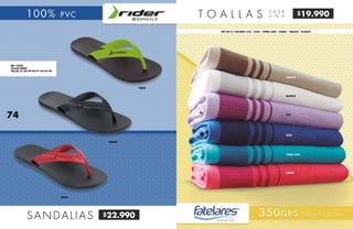 $22.990
$19.990
SAND ALI AS
ROJO
NEGRO
VERDE
REF 10392
TALLAS PARES
TALLAS 37-38/39-40/41-42/43-44
T O A L L A S C A D A
U N A
REF 3012/ COLORES: LILA - AZUL - VERDE JADE - CORAL - TABACO - BLANCA
VERDE JADE
LILA
TABACO
AZUL
BLANCA
CORAL
74
 