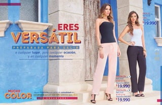 41
8·10·12·14
8·10·12·14
19.990
19.990
Ref.3141
Ref.3141
Algodón/NEGRO
Algodón/ROSA
PANTALÓN
PANTALÓN
S·M·L
19.990
Ref.5078
Algodón
PACK X3
 