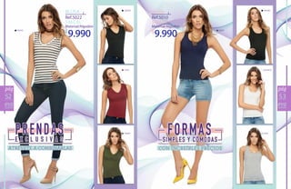 52 53
S·M·L·XL
9.990
Ref.5022
Material/Algodón
BLUSA
| RAYAS | NAVY
| NEGRO | NEGRO
| VINO | BLANCO
| VERDE | GRIS
S·M·L·XL
9.990
Ref.5010
Material/Algodón
BLUSA
 