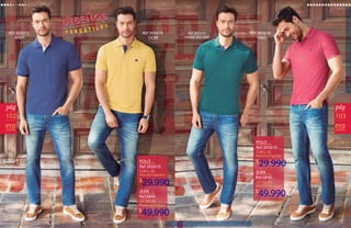 102 103
S·M·L·XL
29.990
Ref.305610
Material/Algodón
S·M·L·XL
29.990
Ref.305610
Material/Algodón
POLO
POLO
32·34·36
49.990
Ref.6840
Material/Índigo
JEAN
32·34·36
49.990
Ref.6840
Material/Índigo
JEAN
REF.305610
NAVY
REF.305610
OCRE
REF.305610
VERDE OSCURO
REF.305610
VINO
 