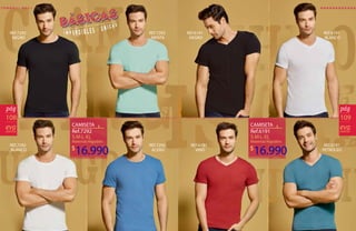 108 109
REF.7292
NEGRO
REF.7292
BLANCO
REF.7292
MENTA
REF.7292
ACERO
REF.6191
VINO
REF.6191
NEGRO
REF.6191
BLANCO
REF.6191
PETRÓLEO
S·M·L·XL
16.990
Ref.7292
Material/Algodón
S·M·L·XL
16.990
Ref.6191
Material/Algodón
CAMISETA CAMISETA
 