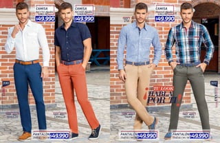 101100
LAXO
CAMISA
PANTALÓN PANTALÓN PANTALÓN
CAMISA CAMISA
Ref.1731 Algodón
Drill Drill Drill
Ref.1635 Algodón Material: Algodón
S/M/L/XL
32 / 34 / 36 32 / 34 / 36 32 / 34 / 36
S/M/L/XL S/M/L/XL
REF.
1735
REF. 4002
PETRÓLEO
REF. 4002
LADRILLO
REF. 4002
TAUPÉ
REF. 4001
VERDE MIL
REF.
1736
$49.990
$49.990 $49.990 $49.990
$49.990 $49.990
 