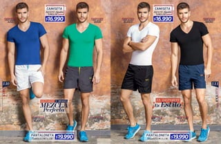 111110
LAXO
CAMISETACAMISETA
Ref.6191 AlgodónRef.6191 Algodón
S/M/L/XLS/M/L/XL
PANTALONETA PANTALONETA
Naútica NaúticaS / M / L / XL S / M / L / XL
REF.6191
NEGRO
REF.6191
BLANCO
REF.6191
VERDE
REF.7166
GRIS
REF.7166
NEGRO
REF.7166
AZUL
REF.7166
BLANCO
REF.6191
AZUL
$16.990$16.990
$19.990 $19.990
 