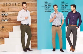 $49.990
$49.990
$49.990
$49.990
$49.990
$49.990
REF 1793
ALGODÓN
TALLAS S-M-L-XL
REF 4006 - MILITAR
DRILL
TALLAS 32-34-36
CAMISA
PANTALÓN
REF 4006 - CAQUI
DRILL
TALLAS 32-34-36
REF 1669
ALGODÓN
TALLAS S-M-L-XL
PANTALÓN
CAMISA
REF 1792
ALGODÓN
TALLAS S-M-L-XL
REF 4001 - GRIS
DRILL
TALLAS 32-34-36
CAMISA
PANTALÓN
64
 