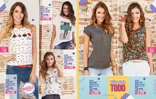 BLUSA
BLUSA
BLUSA
BLUSA BLUSA
MATERIAL / ALGODÓN
MATERIAL / ALGODÓN
MATERIAL / VISCOSA
MATERIAL / VISCOSA MATERIAL / ALGODÓNTALLAS / S-M-L-XL
TALLAS / S-M-L-XL
TALLAS / S-M-L-XL
TALLAS / S-M-L-XL TALLAS / S-M-L-XL
ANTES
ANTES
ANTES
ANTES ANTES
AHORA
AHORA
AHORA
AHORA AHORA
REF.41195
REF.41185
REF.40743
REF.40930 REF.41196
19.990
29.990
19.990
22.990 19.990
A
B
C
D
D E
E
A
B
C
$
$
$
$ $
16.990$
19.990$
14.990$
16.990$
16.990$
PÁG. PÁG.
32 33
 