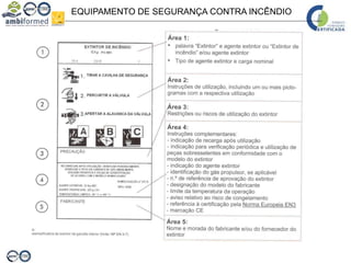 EQUIPAMENTO DE SEGURANÇA CONTRA INCÊNDIO
 