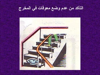‫التأكد من عدم وضع معوقات في المخرج‬
 