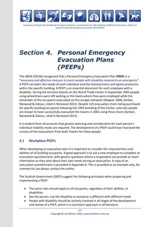 Evacuation of People with Disability and Emergent Limitations ...