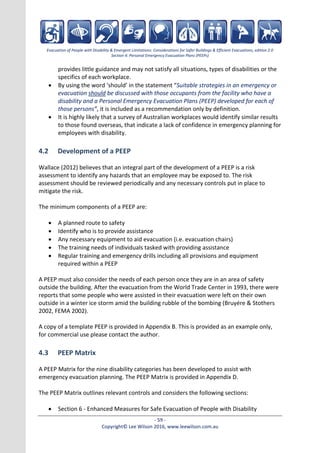 Evacuation of People with Disability and Emergent Limitations ...