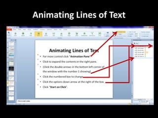Animating Lines of Text
 