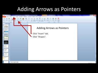 Adding Arrows as Pointers
 