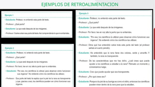 EJEMPLOS DE RETROALIMENTACION
 