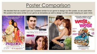Poster Comparison
We decided that we couldn’t just use 3 posters similar to our genre to design our film poster, so we used other
film posters that were similar to our genre as templates as well to design our film poster keeping an open mind.
 