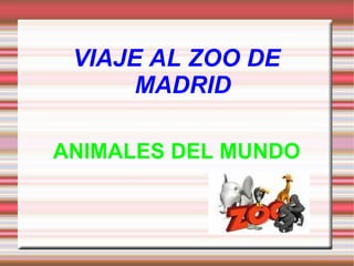 VIAJE AL ZOO DE MADRID ANIMALES DEL MUNDO 
