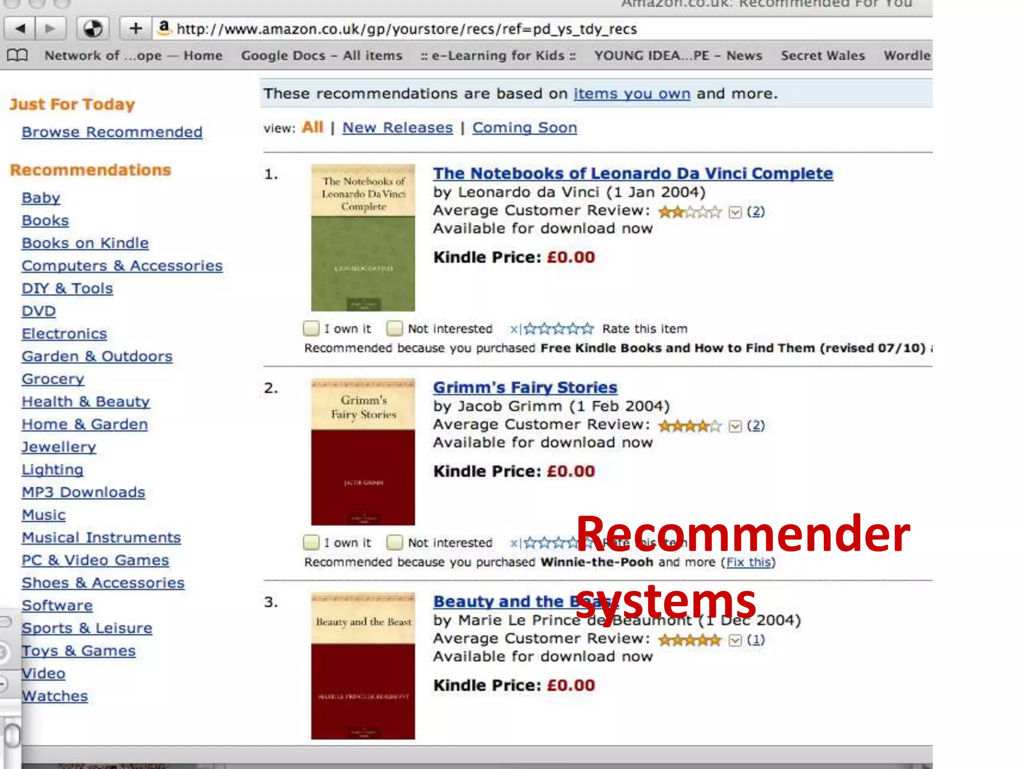 Recommender systems