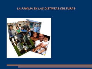 LA FAMILIA EN LAS DISTINTAS CULTURAS Realizado por: Mª Dolores Muñoz Jurado. 