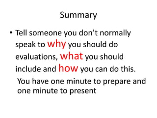 Evalauations why what how | PPTX