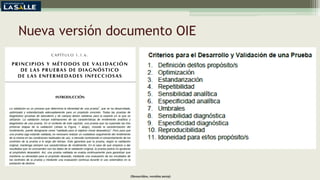 Nueva versión documento OIE
(Benavides, versión 2019)
 