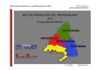 RED DE FORMACIÓN DEL PROFESORADO de la Comunidad de Madrid 