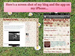 Here’s a screen shot of my blog and the app on
my iPhone...
 