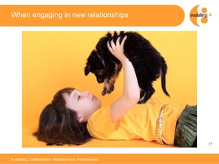 When engaging in new relationships 