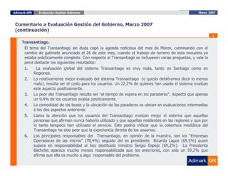 Evaluación del Gobierno Marzo 2007, ADIMARK