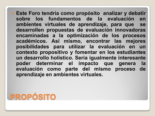 EvaluacióN En Ambientes Virtuales De Aprendizaje