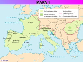 VOLVER LATÍN O latín deriva do indoeuropeo. Xurdiu como dialecto falado polas tribos indoeuropeas que colonizaron Lacio, extendeuse polo mediterráneo e pola Europa occidental O latín arcairo :Constitúe o período de formación 