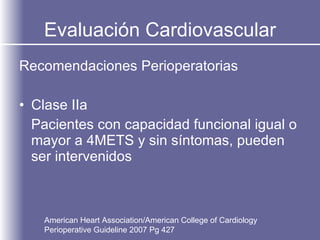 HCM - Cardiología - Evaluación Cardiovascular Pre Operatoria | PPT