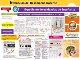 Evaluación del Desempeño Docente
Expediente de evidencias de Enseñanza2
ETAPA 2
Ejemplo
 