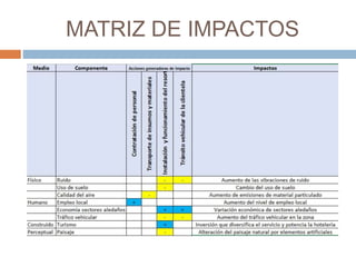 MATRIZ DE IMPACTOS
 