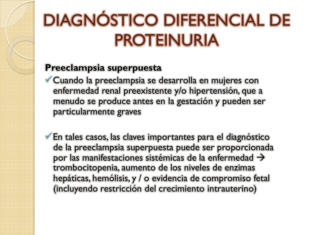 Evaluación de la proteinuria en el embarazo