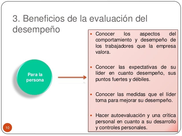 Evaluación del desempeño