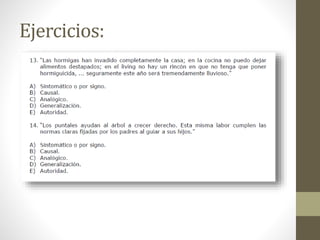 Ejercicios:
 