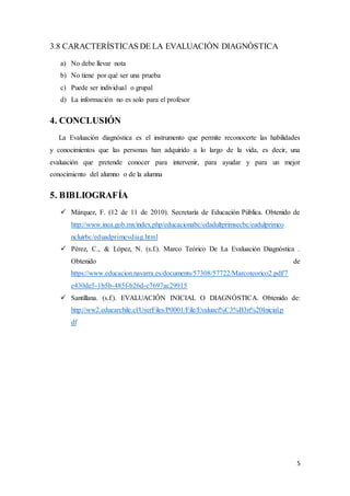 Evaluación diagnostica grupo n3 | PDF