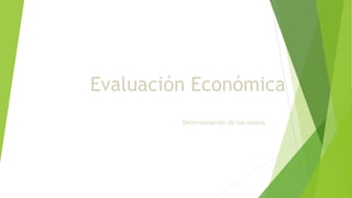 Evaluación Económica
Determinación de los costos
 