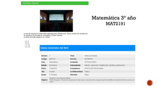 Matemática 3° año
MAT2191