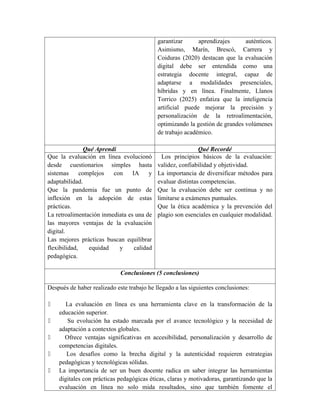 La evolución, retos y mejores prácticas de la evaluación en línea en la ...