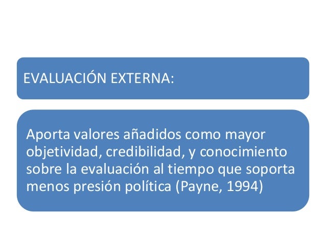 Evaluación externa