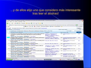 ...y de ellos elijo uno que considero más interesante tras leer el  abstract 
