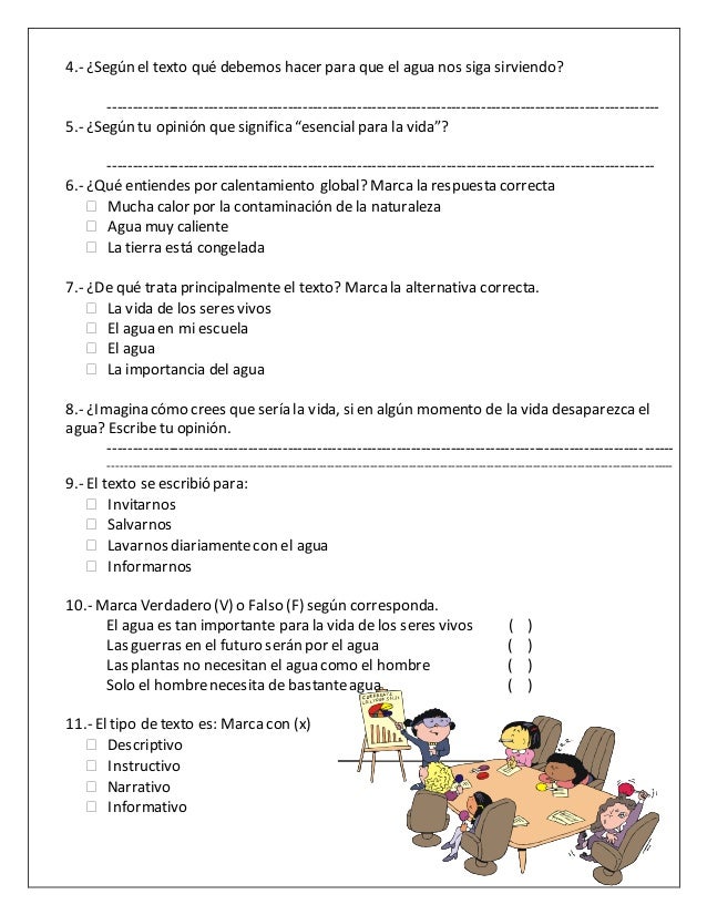 Resultado de imagen para el agua  las preguntas mas importantes para evaluacion de primaria